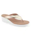 Aerosoles Isha Wedge Flip Flop Sandal In Gold