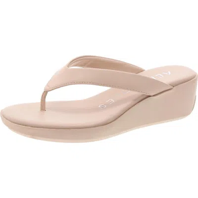 Aerosoles Isha Womens Thong Wedge Thong Sandals In Multi