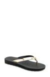 Aerosoles Jace Flip Flop In Gold Mirror,black