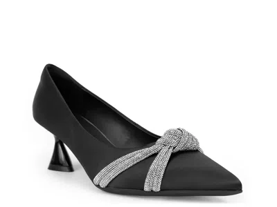 Aerosoles Jacey Crystal Embellished Satin Pump In Black