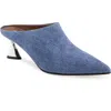 Aerosoles Jama Pointed Toe Mule In Blue Jean Denim Suede
