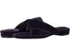 Aerosoles Jaxon Slide Women's Size 7.5 Navy Velvet Slip On Flat Sandal Khd798 In Blue
