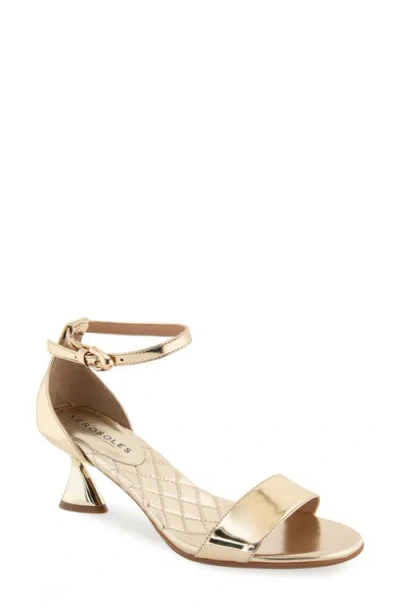 Aerosoles Jazzy Ankle Strap Sandal In Gold