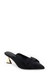 Aerosoles Juju Pointed Toe Mule In Black Fabric