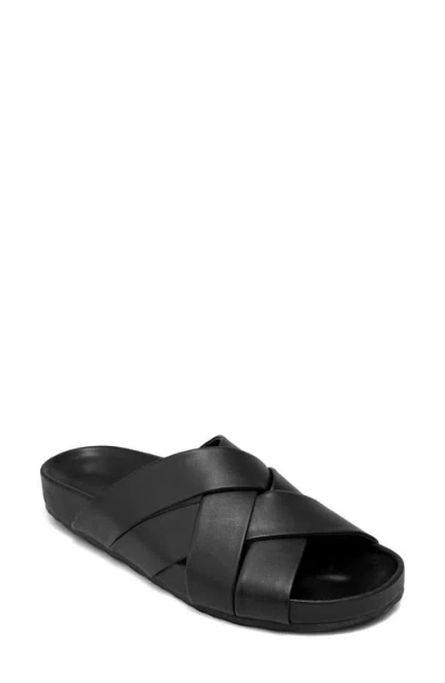 Aerosoles Lecco Woven Slide Sandal In Black