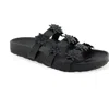 Aerosoles Leflor Sandal In Black Faux Leather