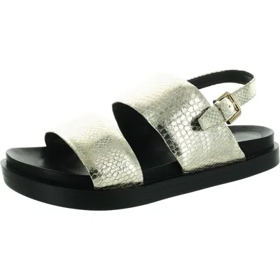 Aerosoles Leggenda Womens Faux Leather Patent Slingback Sandals In Multi