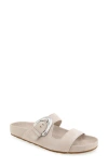 Aerosoles Lemon Flatform Slide Sandal In Stone Suede