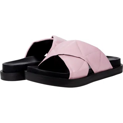 Aerosoles Linney Slide Sandal Pink Leather Linney-860 Women's