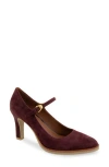 Aerosoles Lois Mary Jane Pump In Deep Aubergine Suede