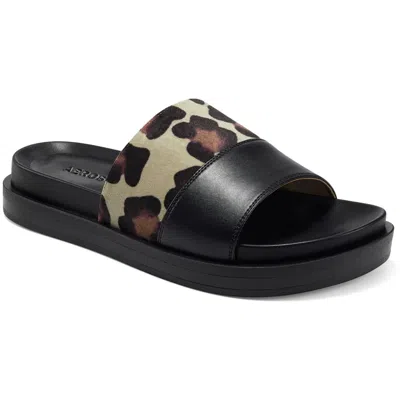 Aerosoles Louie Womens Faux Leather Footbed Slide Sandals In Multi