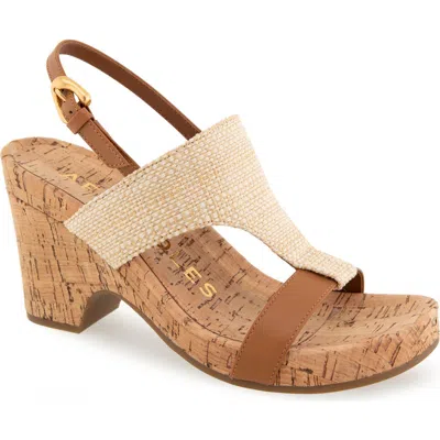Aerosoles Mackenzie Slingback Sandal In Natural/tan Raffia