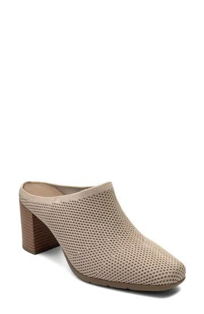 Aerosoles Maddy Knit Heeled Mule In Brown