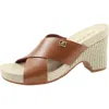 AEROSOLES MADINA WOMENS COMFORT INSOLE LEATHER WEDGE SANDALS