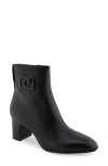 Aerosoles Magnus Logo Bootie In Black Leather