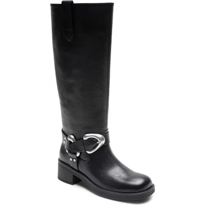 Aerosoles Marley Engineer Boot In Black Leather