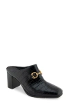 Aerosoles Mason Bit Mule In Black Croco Faux Leather