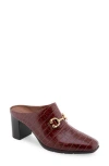 Aerosoles Mason Bit Mule In Clay Croco Faux Leather