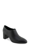 Aerosoles Melina Block Heel Bootie In Black Leather