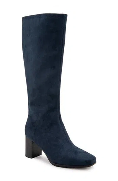 Aerosoles Micah Boot In Navy Stretch Smooth
