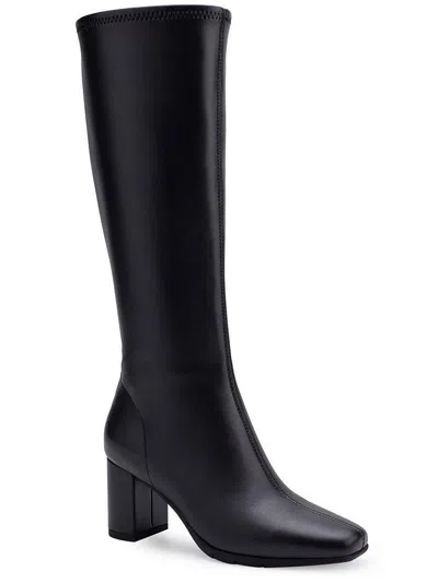 AEROSOLES MICAH WOMENS STRETCH BLOCK HEEL KNEE-HIGH BOOTS