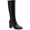 Aerosoles Micah Womens Stretch Block Heel Knee-high Boots In Black