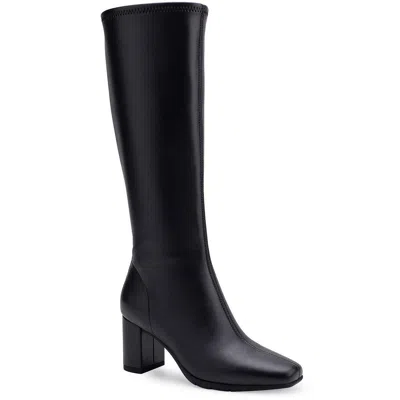 AEROSOLES MICAH WOMENS ZIPPER MAN MADE KNEE-HIGH BOOTS