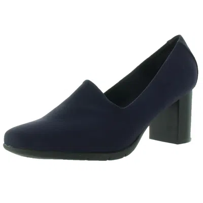 Aerosoles Midnight Womens Textile Manmade Block Heels In Blue