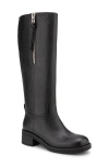 Aerosoles Morisson Knee High Boot In Black Pebbled Leather