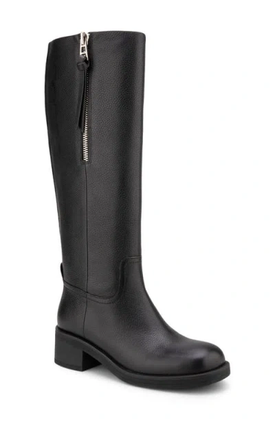 Aerosoles Morisson Knee High Boot In Black Pebbled Leather