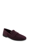 Aerosoles Nanti Knit Flat In Deep Aubergine Knit Fabric