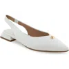 Aerosoles Nayana Pointed Toe Slingback Flat In White