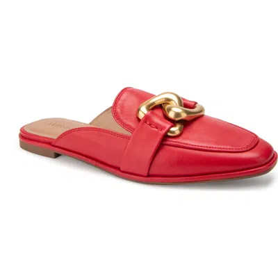 Aerosoles Nella Mule In Red Leather