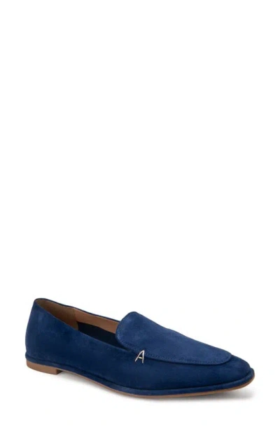 Aerosoles Neo Square Toe Loafer In Navy Suede