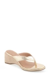 Aerosoles Women's Nero Wedge Flip Flop Sandals In Soft Gold Pu