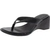 Aerosoles Nero Womens Slip On Wedges Thong Sandals In Black