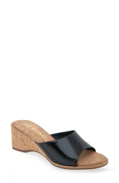 Aerosoles New Year Mule In Black Patent Pu