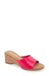 Aerosoles New Year Mule In Virtual Patent Pink Cork