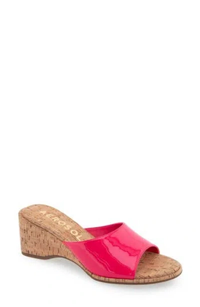 Aerosoles New Year Mule In Virtual Pink Patent Polyurethane