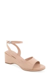 Aerosoles Women's Nixon Buckle Strap Wedge Sandals In Cipria Leather