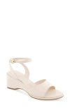 Aerosoles Women's Nixon Buckle Strap Wedge Sandals In Eggnog Leather
