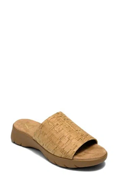 Aerosoles Nora Cork Slide Sandal In Brown