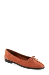 Aerosoles Novia Ballet Flat In Rust Suede