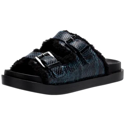 Aerosoles Olivia Slide Sandal Blue Snake Olivia-071 Women's