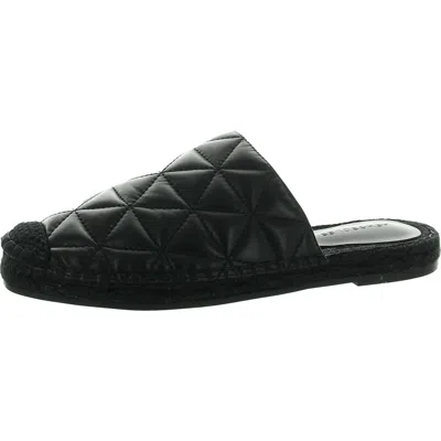 Aerosoles Olson Womens Quilted Faux Leather Mules In Black