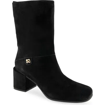 Aerosoles Oro Bootie In Black Kid Suede