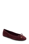 Aerosoles Pia Ballet Flat In Deep Aubergine Suede