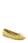Aerosoles Pia Ballet Flat In Green Sheen Patent Polyurethane