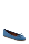 Aerosoles Pia Ballet Flat In Indigo Smooth Leather