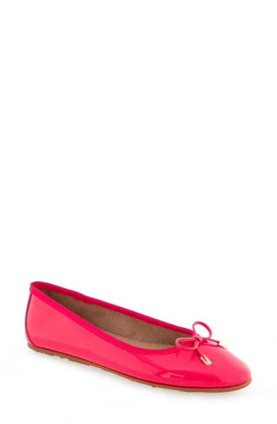 Aerosoles Pia Ballet Flat In Virtual Pink Patent Polyurethane